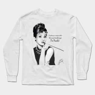 Audrey Hepburn Long Sleeve T-Shirt